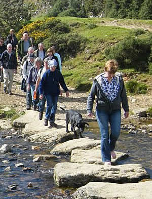 Rambling across the stepping stones to Widgery Cross, Lydford